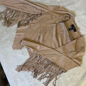 Forever 21 Tan Fringe Blazer